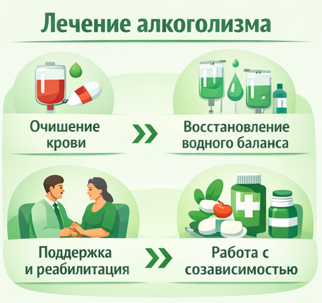 лечение алкоголизма во Фрязино этапы